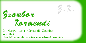 zsombor kormendi business card